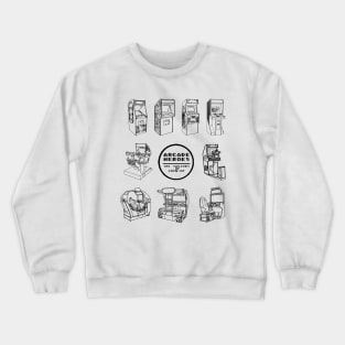 Surrounded By Arcades - Arcade Heroes (B&W) Crewneck Sweatshirt